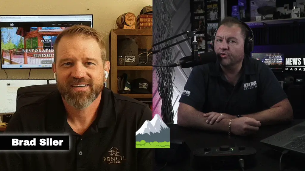 Brad Siler interviewed by M. Curtis McCoy on the Success, Motivation & Inspiration TV series, sharing insights on log home restoration, leadership, and being an example for good men.