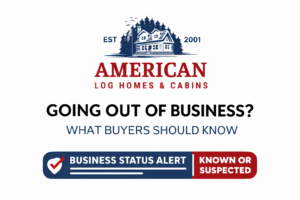 American Log Homes and Cabins going out of business? Update — company status, deposits, dissolution news