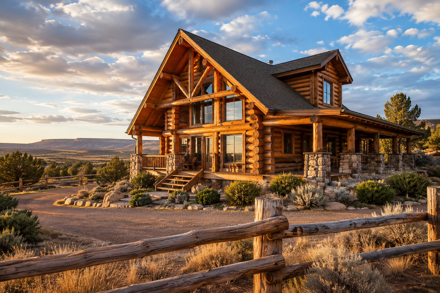 Log home restoration by Pencil Log Pros in Dove Creek, Colorado
