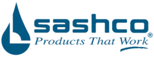 Sashco logo, our trusted vendor for log home stains, chinking, and sealants in Colorado