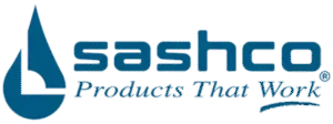 Sashco logo, our trusted vendor for log home stains, chinking, and sealants in Colorado