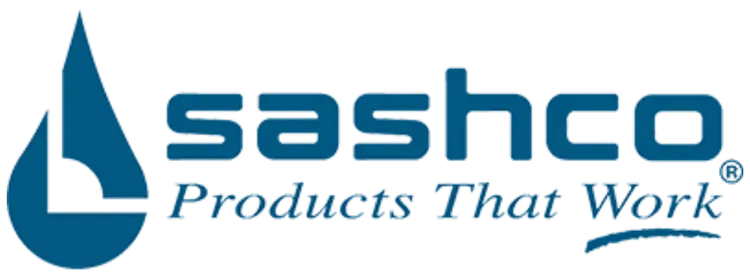 Sashco logo, our trusted vendor for log home stains, chinking, and sealants in Colorado