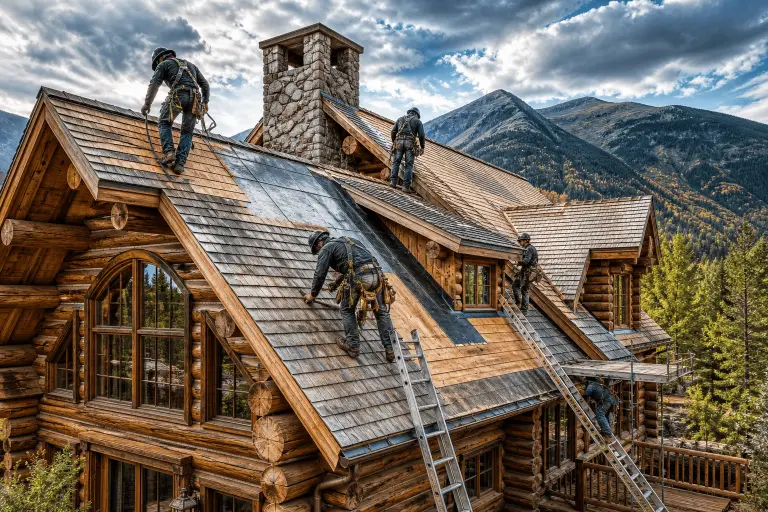 Which contractors handle log cabin roof restoration? Pencil Log Pros restores log cabin roofs, wood exteriors, and mountain log homes.